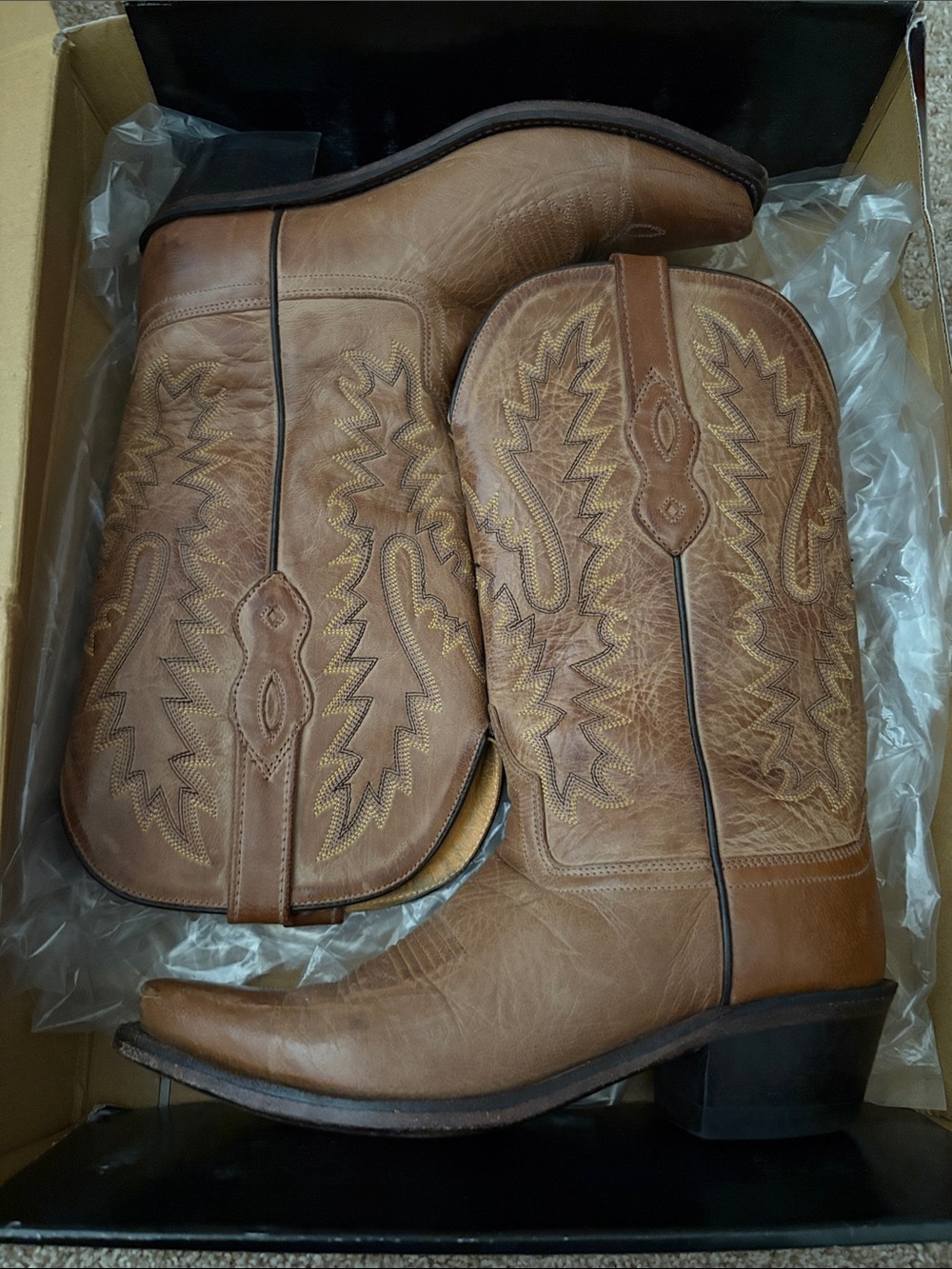 Classic Brown Kids' Western Boots - Youth Cowboy Style
